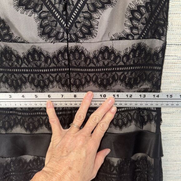 Elegant Black Holiday Dress Ball  Gala Satin Lace Maxi Gown  6 JS Collections - Picture 6 of 8